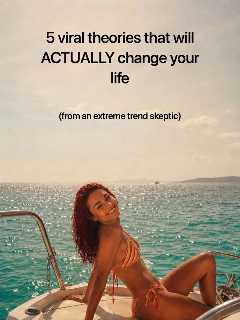 Example slide post showing a person on a sailboat beneath a bold title